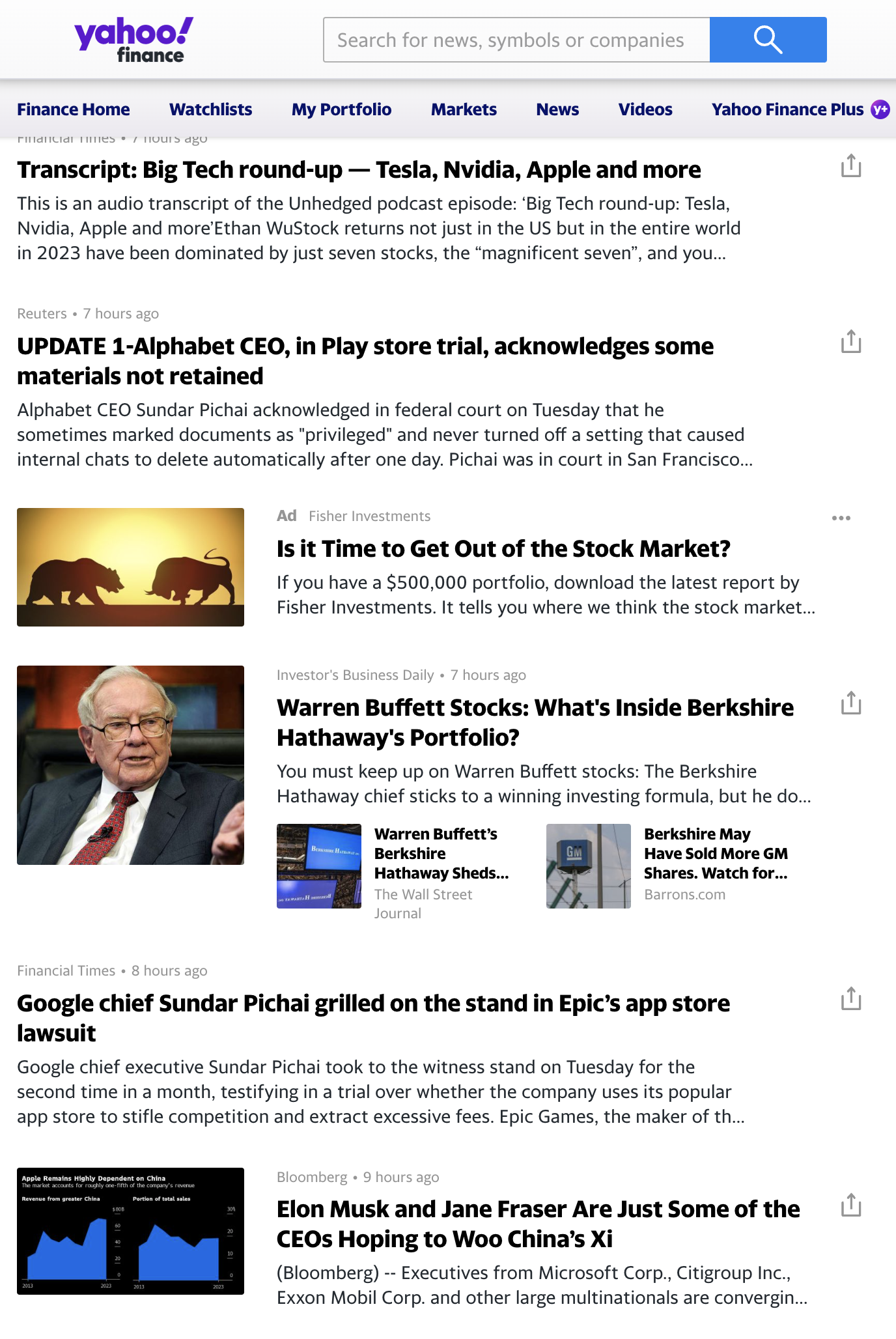 AAPL Yahoo Finance Newsfeed